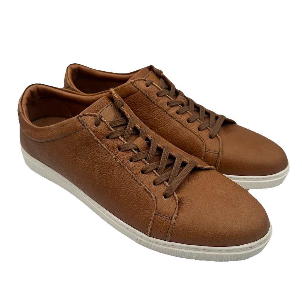 Allen Edmonds Courtside Sneakers Mens 14 D Walnut Brown Leather Lace-Up Shoes